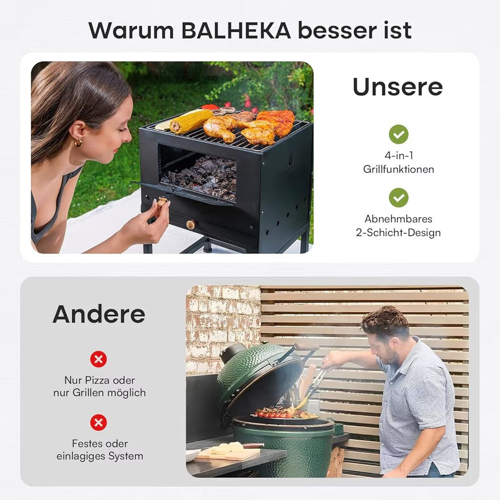 BALHEKA Outdoor Pizza Oven 4in1