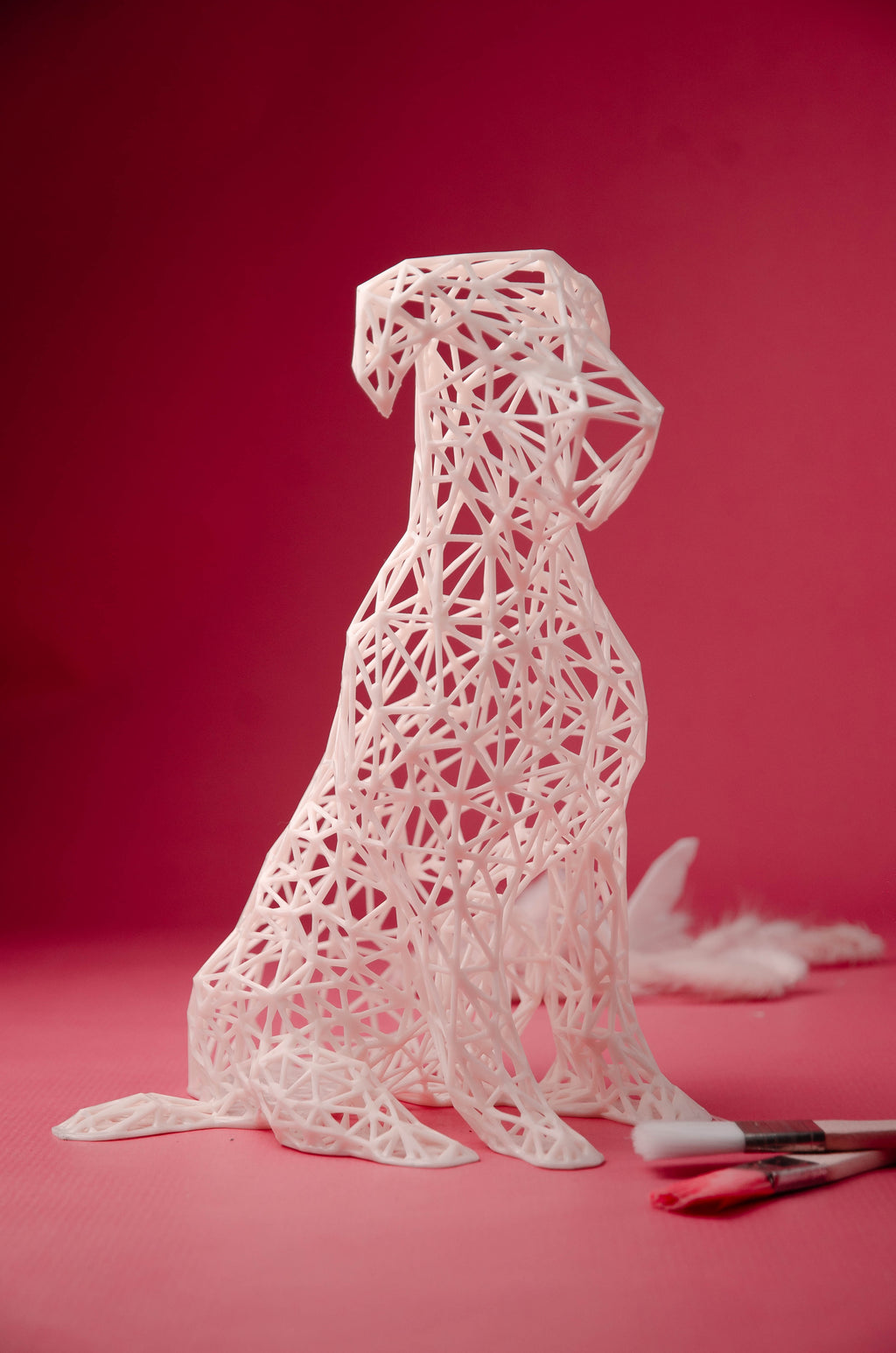 A Cute Geometrical Pitbull Sculpture-2