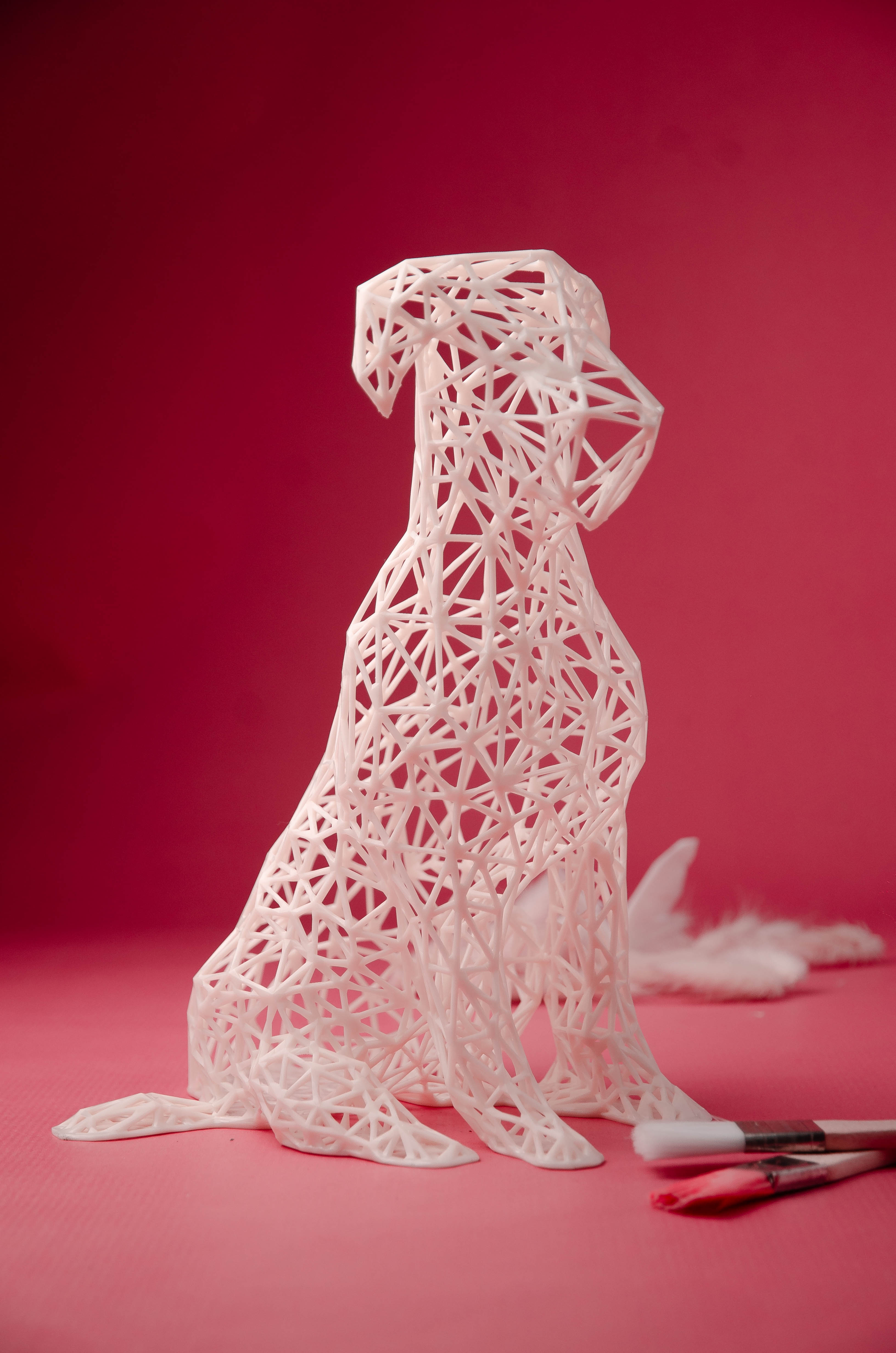 A Cute Geometrical Pitbull Sculpture-2