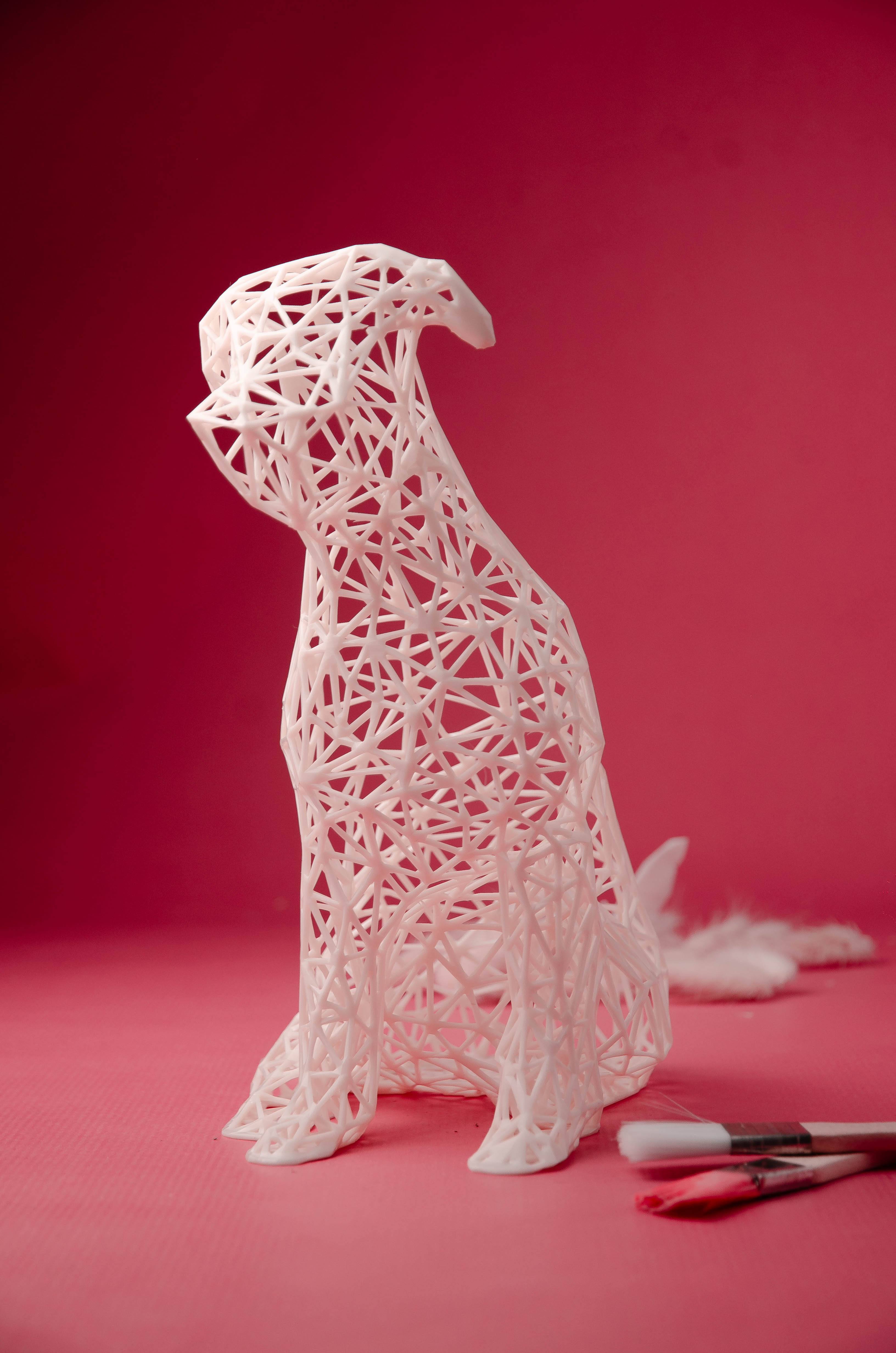 A Cute Geometrical Pitbull Sculpture-1