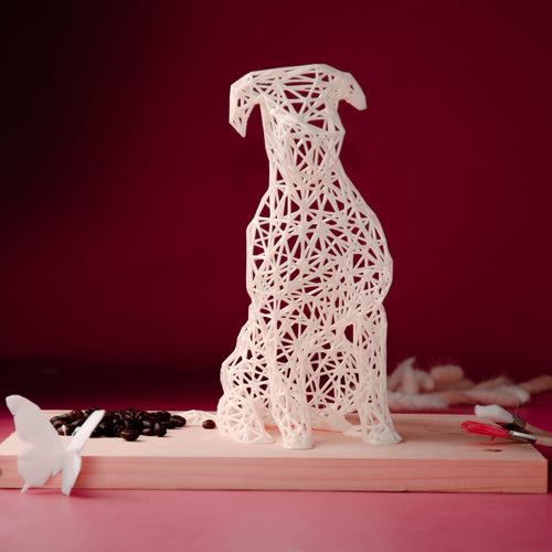 A Cute Geometrical Pitbull Sculpture-0