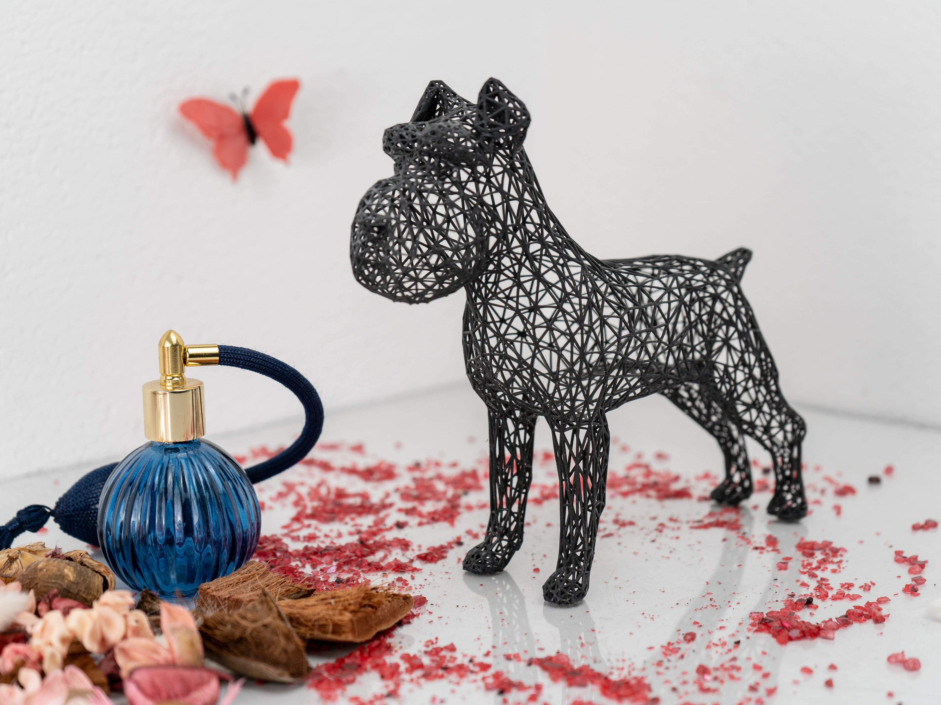 Miniature Schnauzer Wireframe Sculpture-1