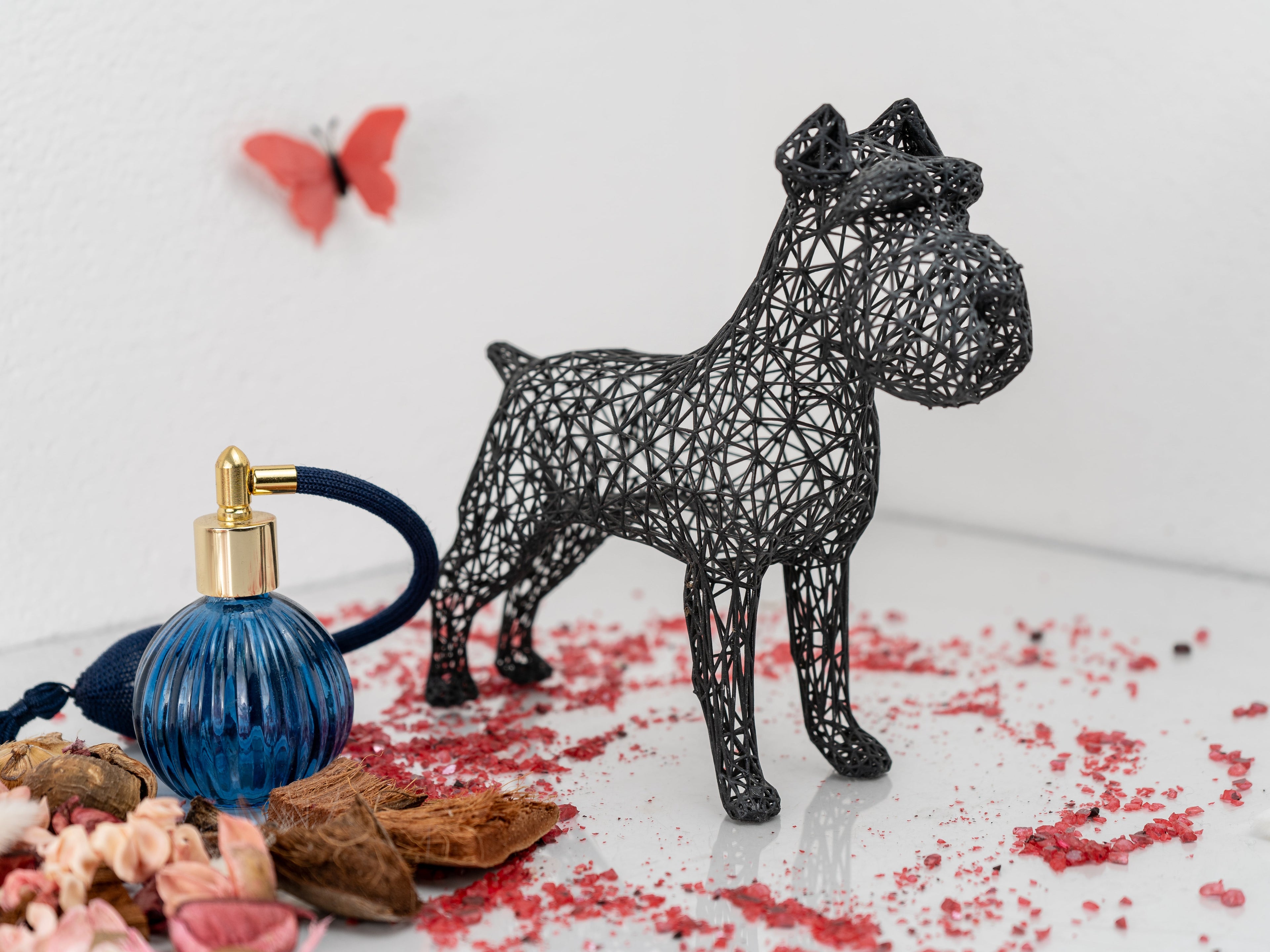 Miniature Schnauzer Wireframe Sculpture-3