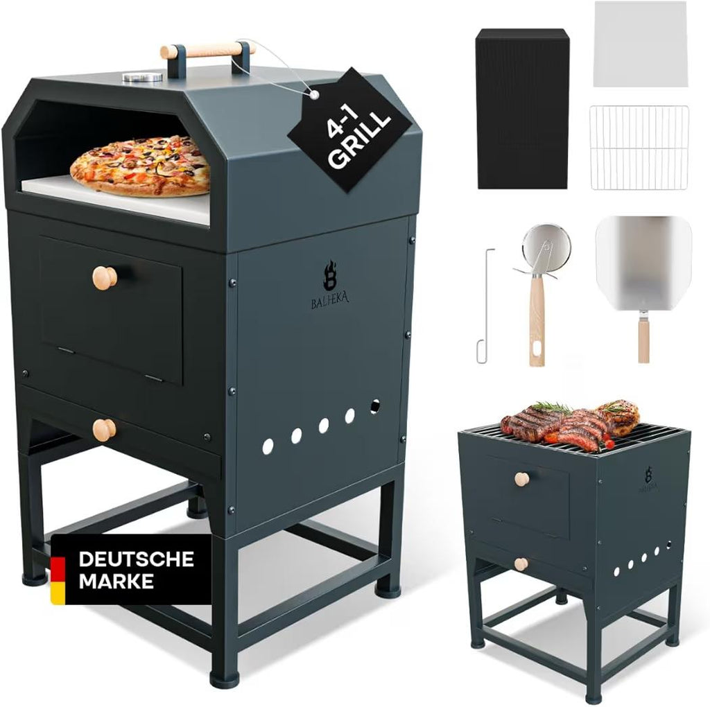BALHEKA Outdoor Pizza Oven 4in1